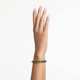 Bracciale Millenia con taglio ottagonale, sfumatura di colore, verde, placcato in oro