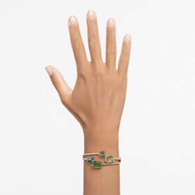 Bracciale Millenia con taglio ottagonale, verde, placcato in oro Bracciale Millenia con taglio ottagonale, verde, placcato in oro