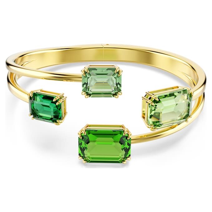 Bracciale Millenia con taglio ottagonale, verde, placcato in oro Bracciale Millenia con taglio ottagonale, verde, placcato in oro