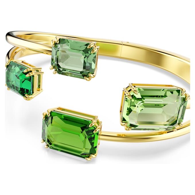 Bracciale Millenia con taglio ottagonale, verde, placcato in oro Bracciale Millenia con taglio ottagonale, verde, placcato in oro