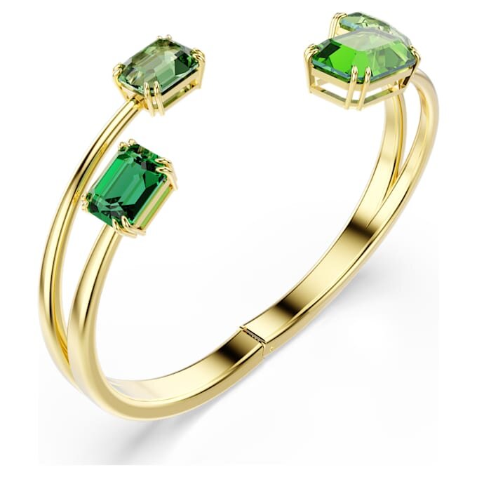 Bracciale Millenia con taglio ottagonale, verde, placcato in oro Bracciale Millenia con taglio ottagonale, verde, placcato in oro