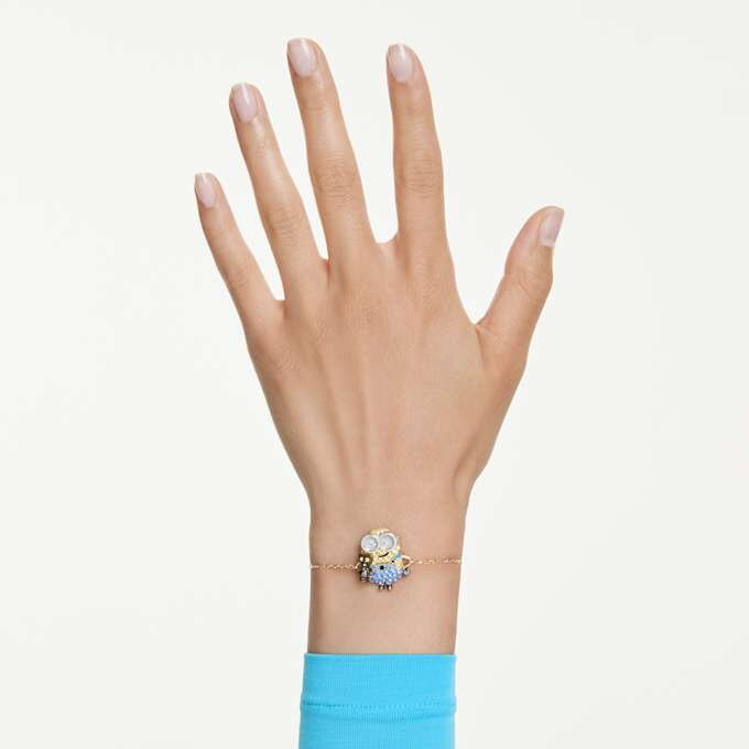 Bracciale Minions Bob con pavé, multicolore, placcato oro Bracciale Minions Bob con pavé, multicolore, placcato oro