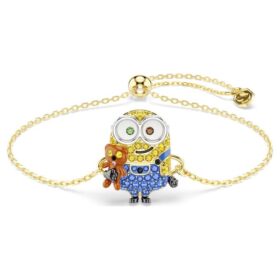 Bracciale Minions Bob con pavé, multicolore, placcato oro Bracciale Minions Bob con pavé, multicolore, placcato oro