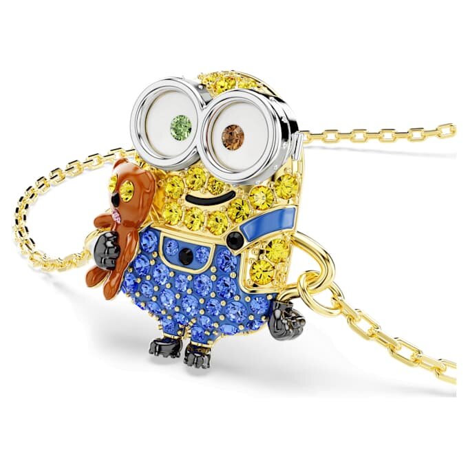 Bracciale Minions Bob con pavé, multicolore, placcato oro Bracciale Minions Bob con pavé, multicolore, placcato oro