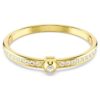 Bracciale Numina con taglio rotondo, bianco, placcato oro