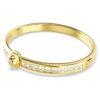 Bracciale Numina con taglio rotondo, bianco, placcato oro