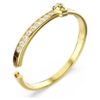 Bracciale Numina con taglio rotondo, bianco, placcato oro