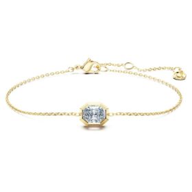 Bracciale ottagonale con diamanti sintetici 0,5 carati in totale, forma ottagonale, oro giallo 14K