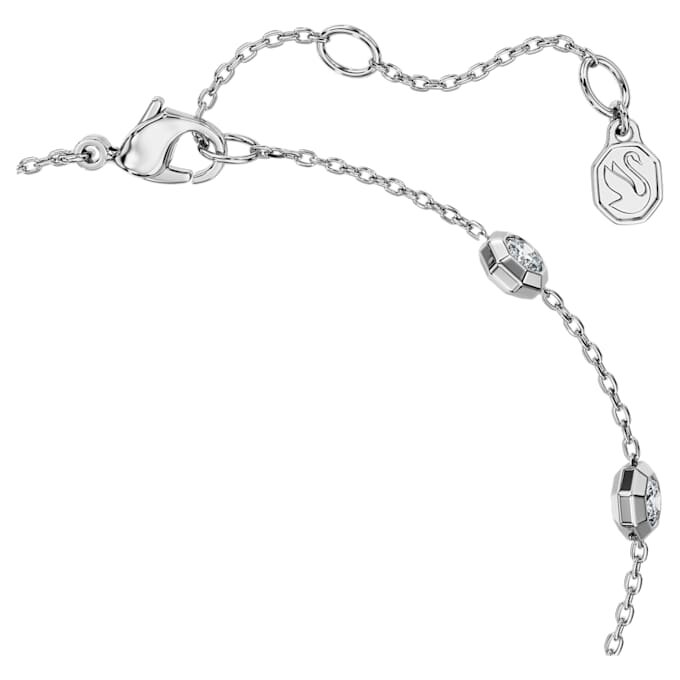 Bracciale ottagonale con diamanti sintetici 0,8 carati in totale, forma rotonda, argento sterling Bracciale ottagonale con diamanti sintetici 0,8 carati in totale, forma rotonda, argento sterling