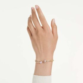 Bracciale rigido Chroma con tagli misti, multicolore, placcato in oro