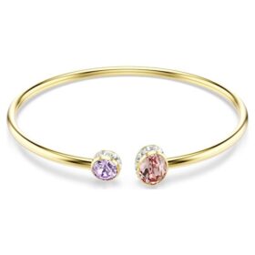 Bracciale rigido Chroma con tagli misti, multicolore, placcato in oro