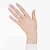 Bracciale rigido Constella con perle di cristallo, taglio rotondo, bianco, placcato in rodio Bracciale rigido Constella con perle di cristallo, taglio rotondo, bianco, placcato in rodio
