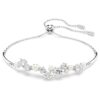 Bracciale rigido Constella con perle di cristallo, taglio rotondo, bianco, placcato in rodio Bracciale rigido Constella con perle di cristallo, taglio rotondo, bianco, placcato in rodio