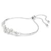 Bracciale rigido Constella con perle di cristallo, taglio rotondo, bianco, placcato in rodio Bracciale rigido Constella con perle di cristallo, taglio rotondo, bianco, placcato in rodio
