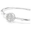 Bracciale rigido Constella con taglio rotondo, pietra danzante, bianco, placcato in rodio Bracciale rigido Constella con taglio rotondo, pietra danzante, bianco, placcato in rodio