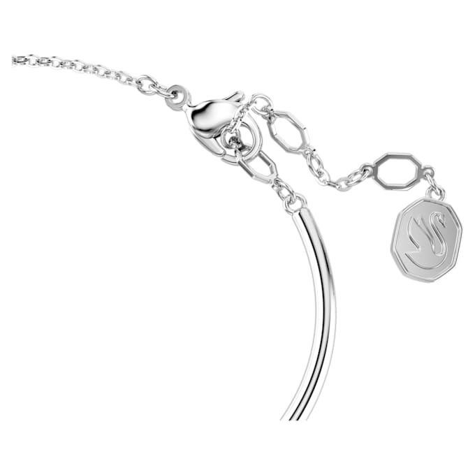 Bracciale rigido Constella con taglio rotondo, pietra danzante, bianco, placcato in rodio Bracciale rigido Constella con taglio rotondo, pietra danzante, bianco, placcato in rodio