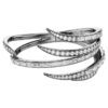Bracciale rigido della Collezione Vienna “Feather”, bianco, placcato in rutenio Bracciale rigido della Collezione Vienna “Feather”, bianco, placcato in rutenio