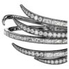 Bracciale rigido della Collezione Vienna “Feather”, bianco, placcato in rutenio Bracciale rigido della Collezione Vienna “Feather”, bianco, placcato in rutenio