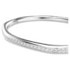Bracciale rigido Dextera a forma ottagonale, taglio rotondo, bianco, placcato in rodio Bracciale rigido Dextera a forma ottagonale, taglio rotondo, bianco, placcato in rodio