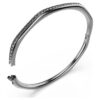 Bracciale rigido Dextera a forma ottagonale, taglio rotondo, bianco, placcato in rutenio Bracciale rigido Dextera a forma ottagonale, taglio rotondo, bianco, placcato in rutenio