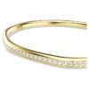 Bracciale rigido Dextera a forma ottagonale, taglio rotondo, bianco, placcato oro Bracciale rigido Dextera a forma ottagonale, taglio rotondo, bianco, placcato oro