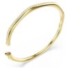 Bracciale rigido Dextera a forma ottagonale, taglio rotondo, bianco, placcato oro Bracciale rigido Dextera a forma ottagonale, taglio rotondo, bianco, placcato oro