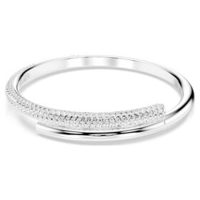 Bracciale rigido Dextera con chiusura magnetica, bianco, placcato in rodio Bracciale rigido Dextera con chiusura magnetica, bianco, placcato in rodio