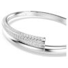 Bracciale rigido Dextera con chiusura magnetica, bianco, placcato in rodio Bracciale rigido Dextera con chiusura magnetica, bianco, placcato in rodio