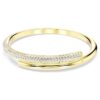 Bracciale rigido Dextera con chiusura magnetica, bianco, placcato oro Bracciale rigido Dextera con chiusura magnetica, bianco, placcato oro