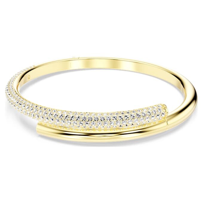 Bracciale rigido Dextera con chiusura magnetica, bianco, placcato oro Bracciale rigido Dextera con chiusura magnetica, bianco, placcato oro