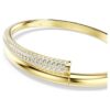Bracciale rigido Dextera con chiusura magnetica, bianco, placcato oro Bracciale rigido Dextera con chiusura magnetica, bianco, placcato oro