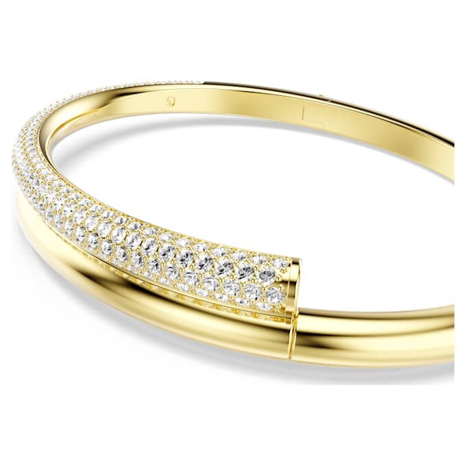 Bracciale rigido Dextera con chiusura magnetica, bianco, placcato oro Bracciale rigido Dextera con chiusura magnetica, bianco, placcato oro