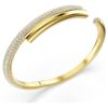 Bracciale rigido Dextera con chiusura magnetica, bianco, placcato oro Bracciale rigido Dextera con chiusura magnetica, bianco, placcato oro