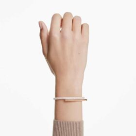 Bracciale rigido Dextera con chiusura magnetica, bianco, placcato oro rosa Bracciale rigido Dextera con chiusura magnetica, bianco, placcato oro rosa