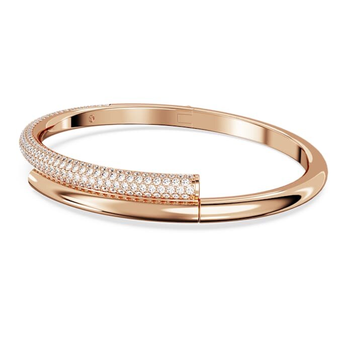 Bracciale rigido Dextera con chiusura magnetica, bianco, placcato oro rosa Bracciale rigido Dextera con chiusura magnetica, bianco, placcato oro rosa