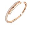 Bracciale rigido Dextera con chiusura magnetica, bianco, placcato oro rosa Bracciale rigido Dextera con chiusura magnetica, bianco, placcato oro rosa