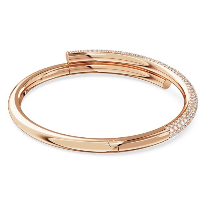 Bracciale rigido Dextera con chiusura magnetica, bianco, placcato oro rosa Bracciale rigido Dextera con chiusura magnetica, bianco, placcato oro rosa