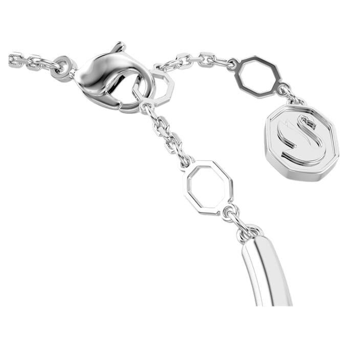 Bracciale rigido Dextera con taglio rotondo, bianco, placcato in rodio Bracciale rigido Dextera con taglio rotondo, bianco, placcato in rodio