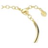 Bracciale rigido Dextera con taglio rotondo, bianco, placcato oro