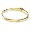 Bracciale rigido Dextera con taglio rotondo, bianco, placcato oro
