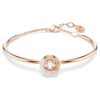 Bracciale rigido Dextera con taglio rotondo, bianco, placcato oro rosa Bracciale rigido Dextera con taglio rotondo, bianco, placcato oro rosa
