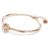 Bracciale rigido Dextera con taglio rotondo, bianco, placcato oro rosa Bracciale rigido Dextera con taglio rotondo, bianco, placcato oro rosa