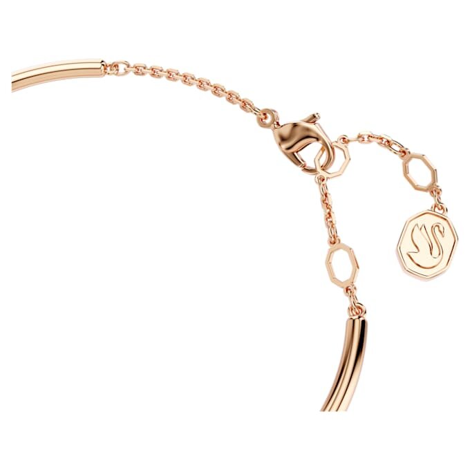 Bracciale rigido Dextera con taglio rotondo, bianco, placcato oro rosa Bracciale rigido Dextera con taglio rotondo, bianco, placcato oro rosa
