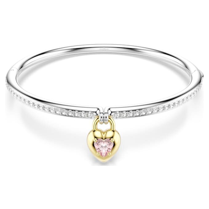 Bracciale rigido Idyllia con tagli misti, cuore, rosa, finitura in metalli misti Bracciale rigido Idyllia con tagli misti, cuore, rosa, finitura in metalli misti