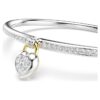 Bracciale rigido Idyllia con tagli misti, cuore, rosa, finitura in metalli misti Bracciale rigido Idyllia con tagli misti, cuore, rosa, finitura in metalli misti