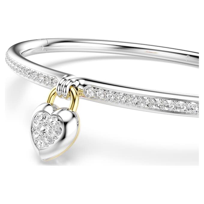 Bracciale rigido Idyllia con tagli misti, cuore, rosa, finitura in metalli misti Bracciale rigido Idyllia con tagli misti, cuore, rosa, finitura in metalli misti