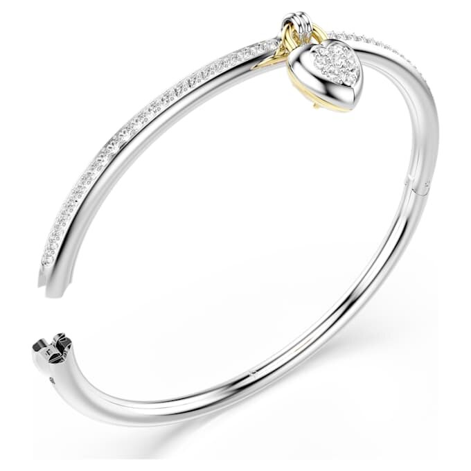 Bracciale rigido Idyllia con tagli misti, cuore, rosa, finitura in metalli misti Bracciale rigido Idyllia con tagli misti, cuore, rosa, finitura in metalli misti