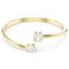 Bracciale rigido Imber con tagli misti, bianco, placcato oro Bracciale rigido Imber con tagli misti, bianco, placcato oro