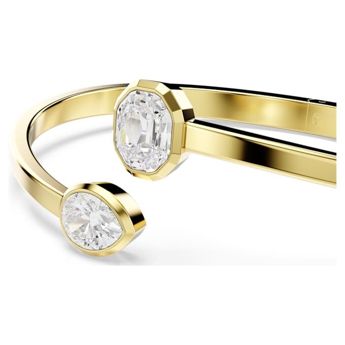 Bracciale rigido Imber con tagli misti, bianco, placcato oro Bracciale rigido Imber con tagli misti, bianco, placcato oro