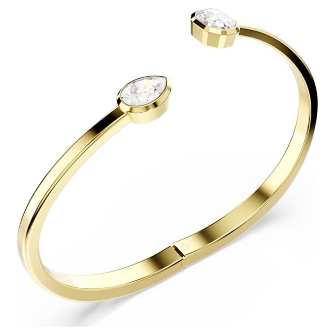 Bracciale rigido Imber con tagli misti, bianco, placcato oro Bracciale rigido Imber con tagli misti, bianco, placcato oro